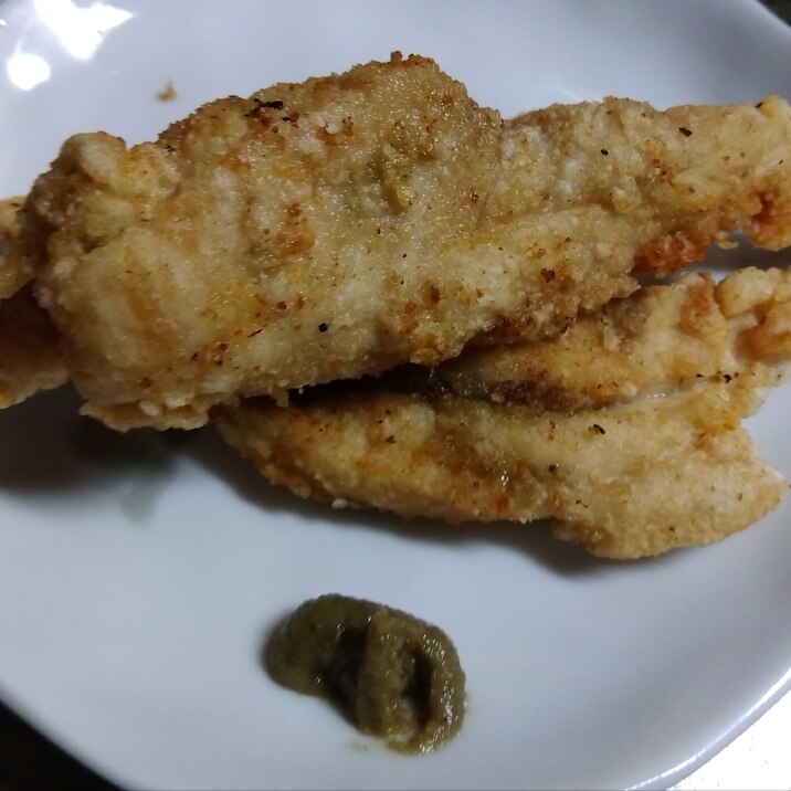 柚子胡椒風味…鶏ささみ肉の唐揚げ